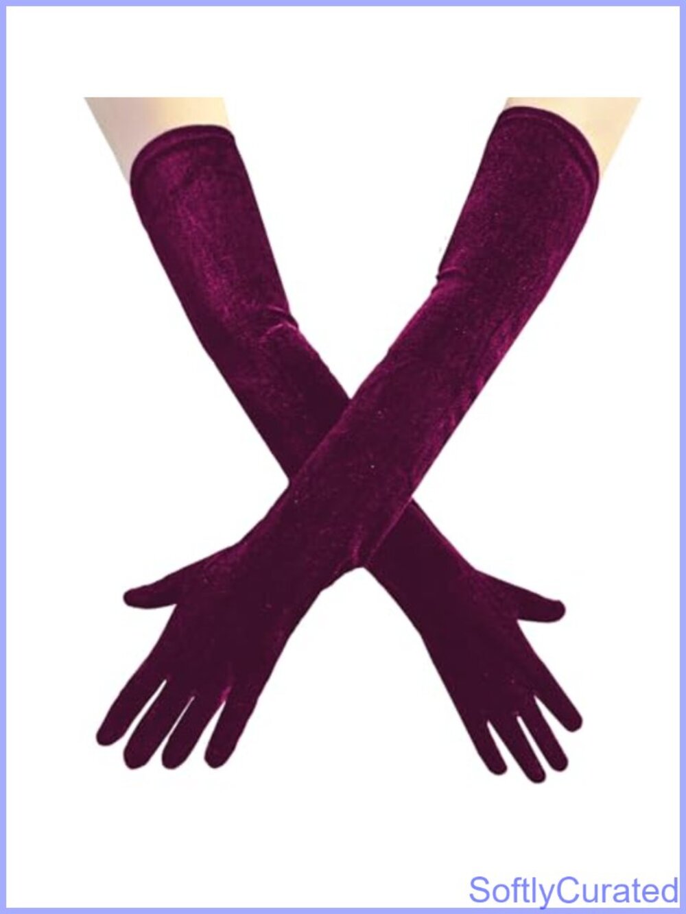 Velvet Elbow Length Opera Gloves Flapper 1920s Costume Accessory
